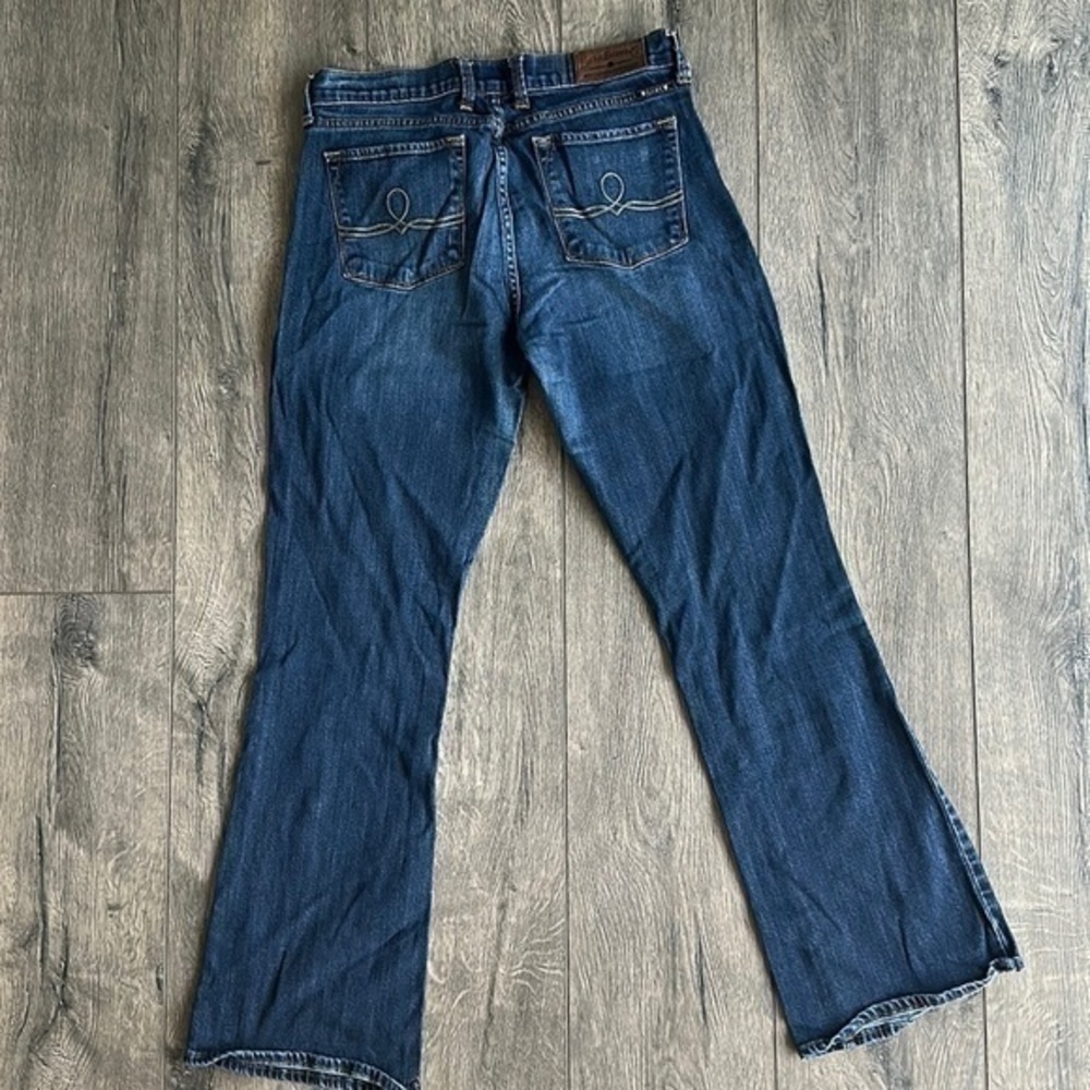 Lucky Brand jeans size 12 Sofia bootcut blue denim Western Bikercore